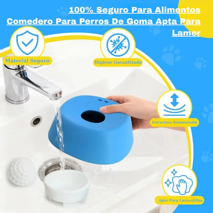 Juguete de Bola para Lamer, Lick Bowl para Perros, Cuenco Antideslizante para Lick, Cuenco para Lamer para Mascotas, Juguete para Lamer Perros, para Yogur, Caldo y Puré, Enriquecimiento y Alimentación - Dostawa365™
